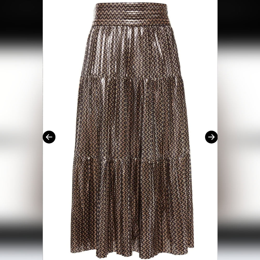 Ba&sh Metallic Midi Skirt